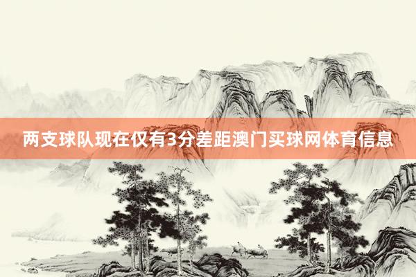两支球队现在仅有3分差距澳门买球网体育信息