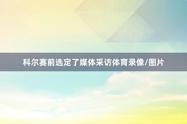 科尔赛前选定了媒体采访体育录像/图片