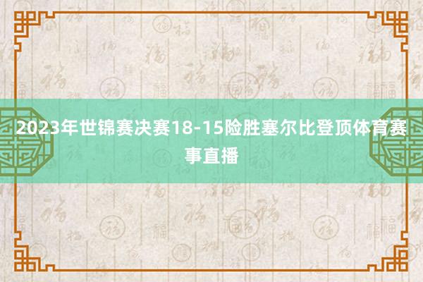 2023年世锦赛决赛18-15险胜塞尔比登顶体育赛事直播