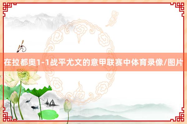 在拉都奥1-1战平尤文的意甲联赛中体育录像/图片