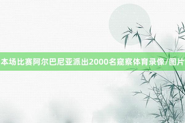 本场比赛阿尔巴尼亚派出2000名窥察体育录像/图片