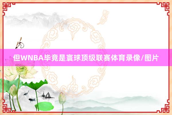 但WNBA毕竟是寰球顶级联赛体育录像/图片