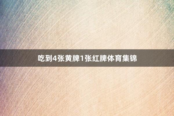 吃到4张黄牌1张红牌体育集锦