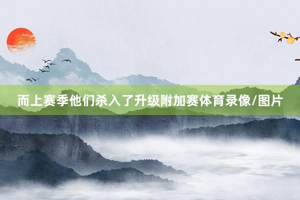 而上赛季他们杀入了升级附加赛体育录像/图片