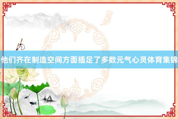 他们齐在制造空间方面插足了多数元气心灵体育集锦