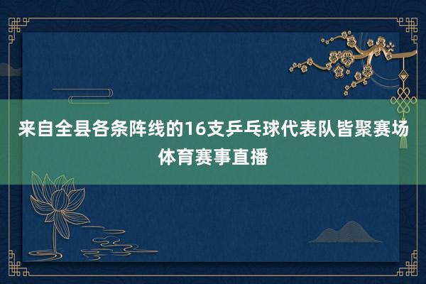 来自全县各条阵线的16支乒乓球代表队皆聚赛场体育赛事直播
