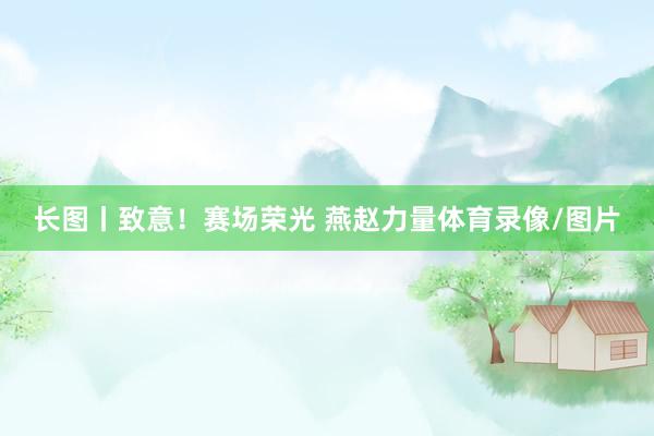长图丨致意！赛场荣光 燕赵力量体育录像/图片