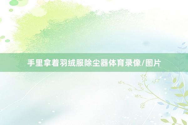 手里拿着羽绒服除尘器体育录像/图片