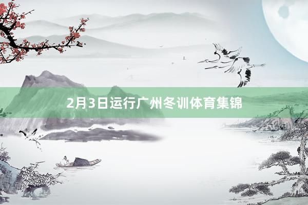 2月3日运行广州冬训体育集锦