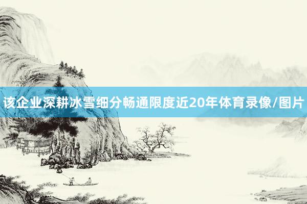 该企业深耕冰雪细分畅通限度近20年体育录像/图片