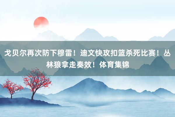 戈贝尔再次防下穆雷！迪文快攻扣篮杀死比赛！丛林狼拿走奏效！体育集锦
