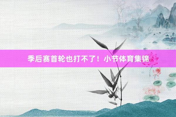 季后赛首轮也打不了！小节体育集锦