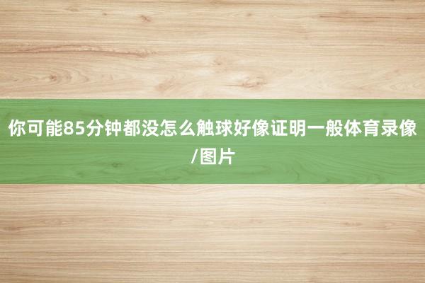 你可能85分钟都没怎么触球好像证明一般体育录像/图片